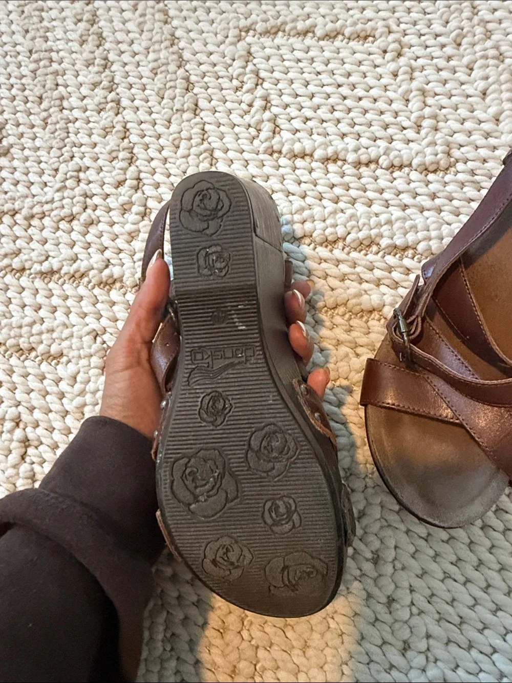 Dansko Brown Frida Wedge Sandals